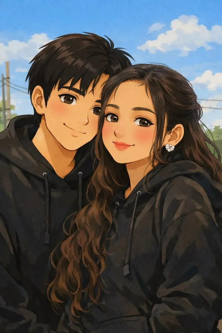 cartoon couple photo