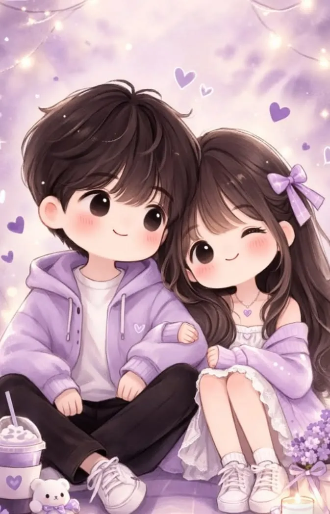 Cute Cartoon Couple Picture