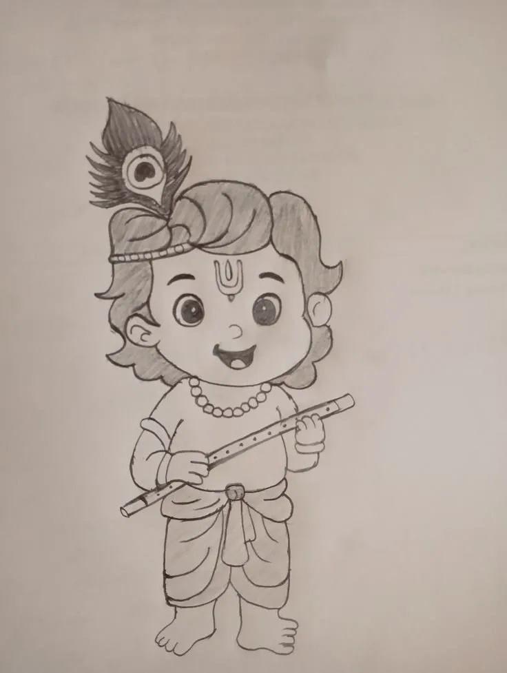 Krishna Drawing Images