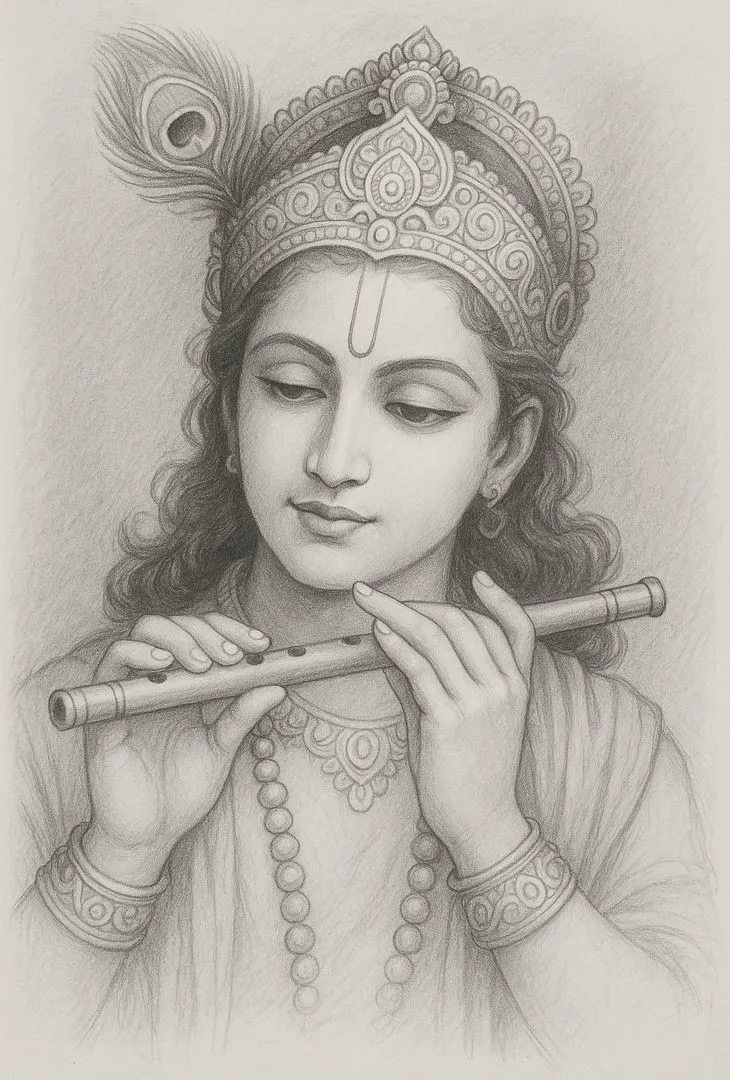 Krishna Drawing Images