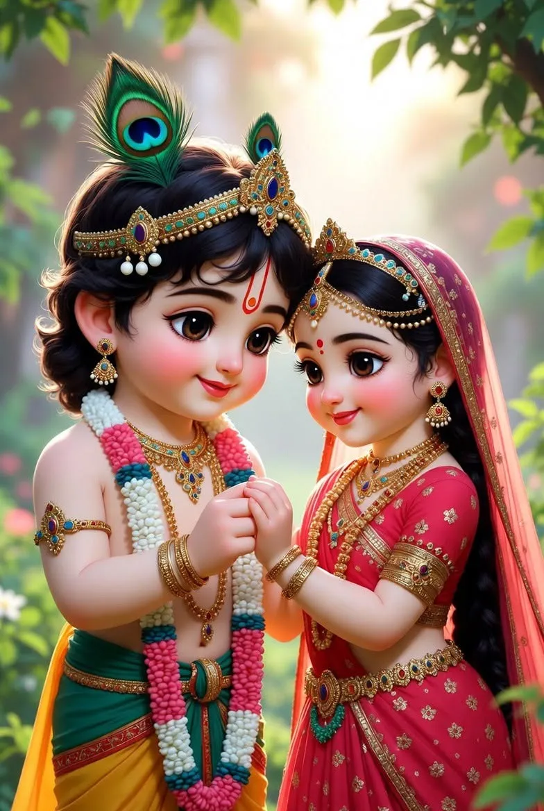 Little Radha Krishna Photo