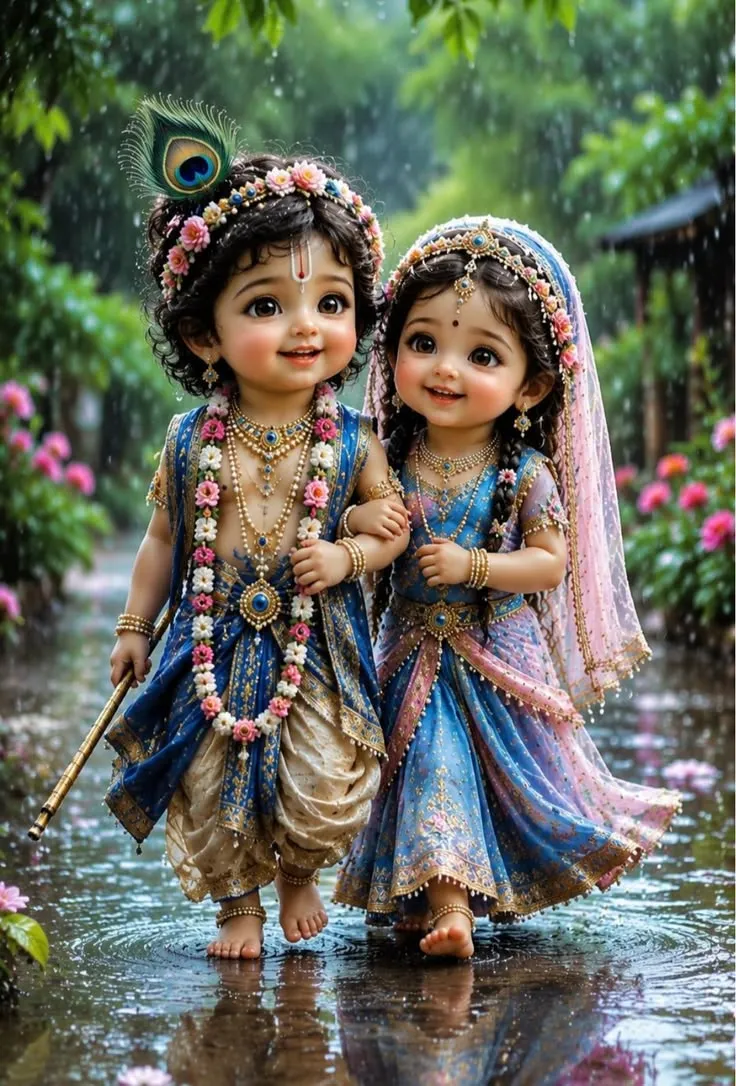 Little Radha Krishna Pic
