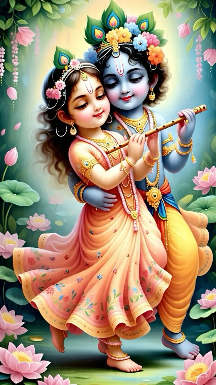 Radha Krishna Cute Dp