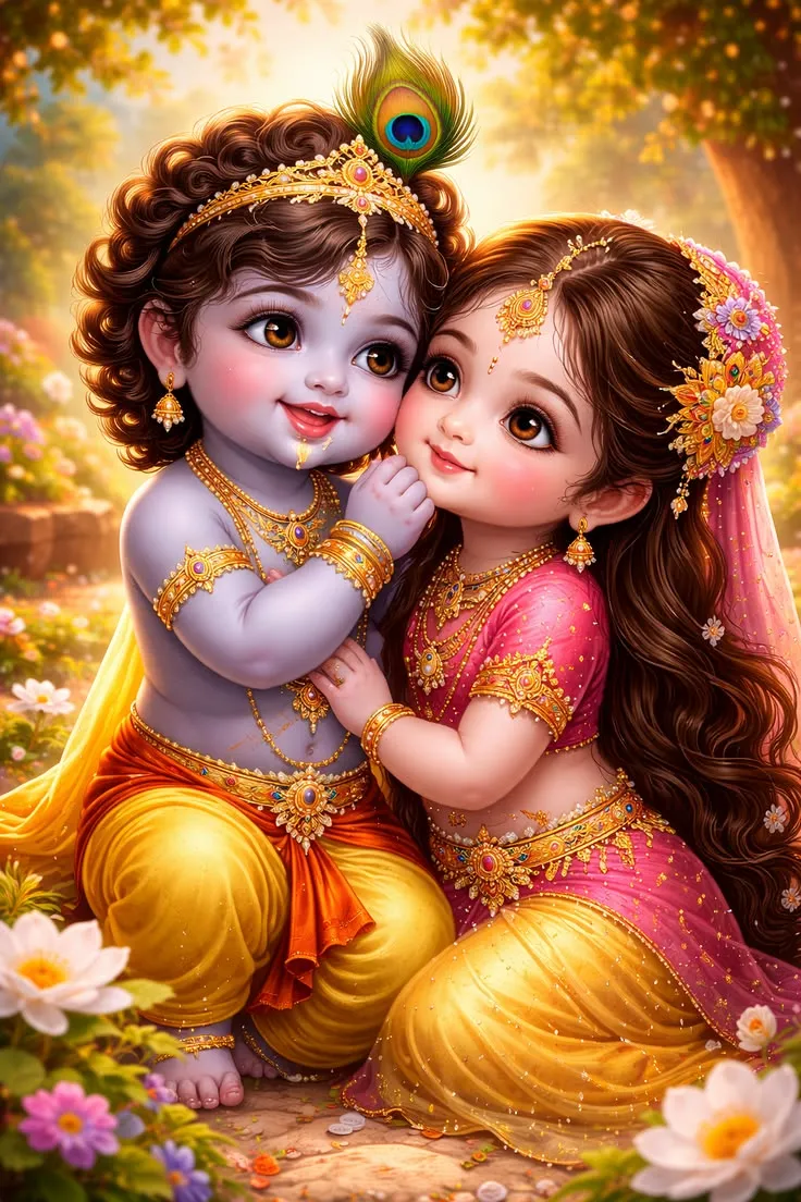Radha Krishna Cute Photos