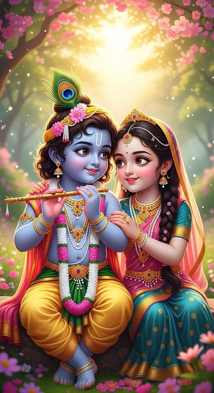 Radha Krishna Cute Picture