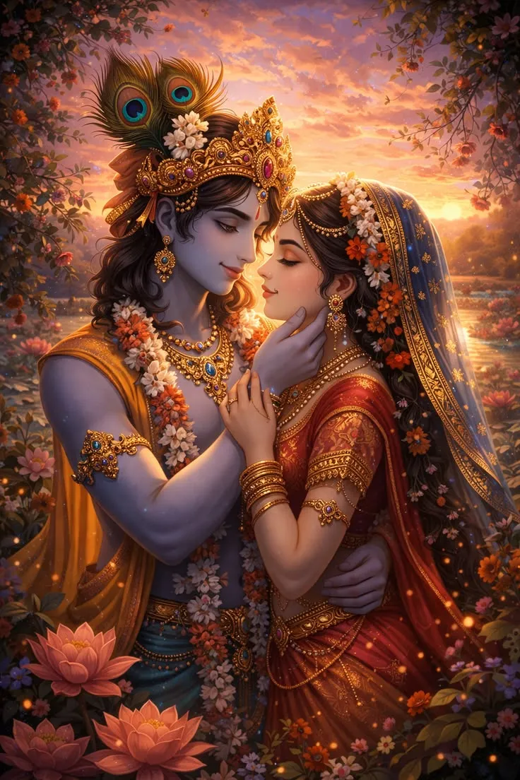 Romantic Radha Krishna Photo