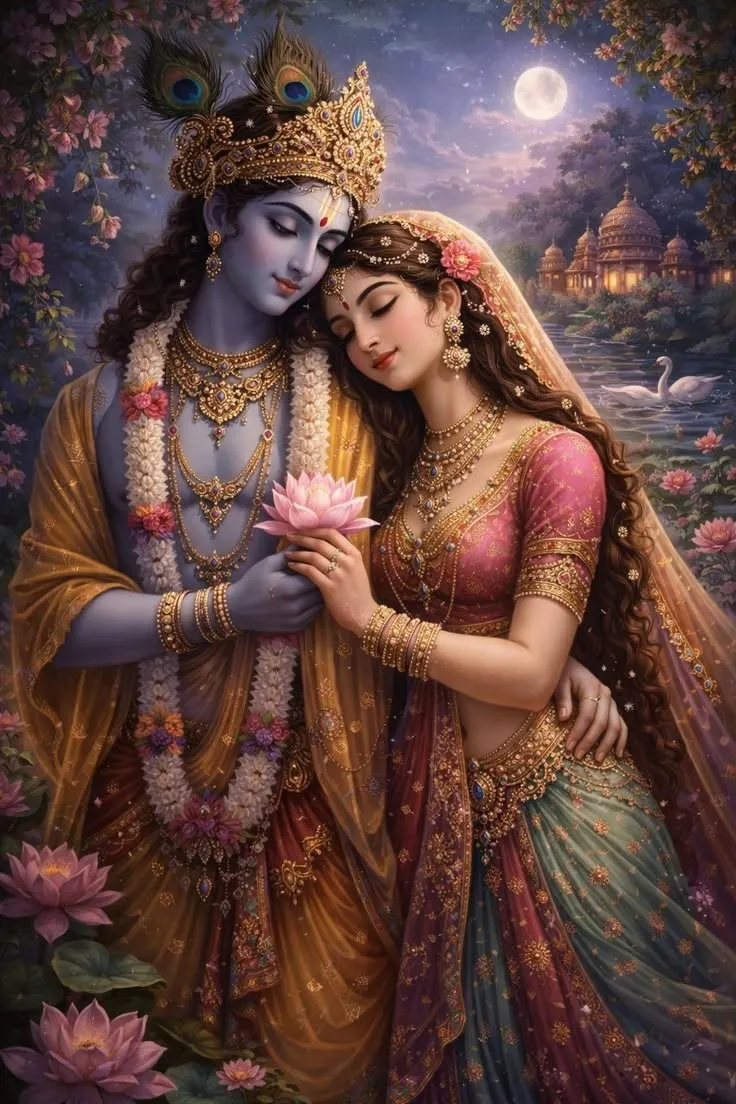 Romantic Radha Krishna Photo