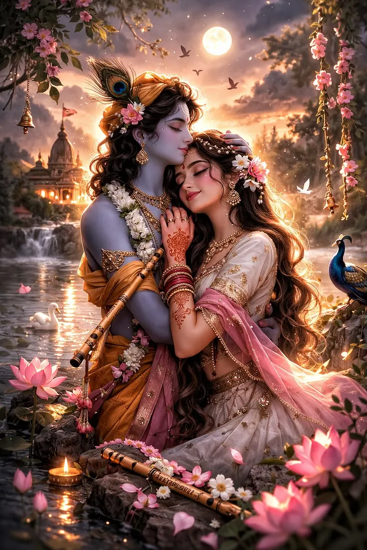 Romantic Radha Krishna Photo