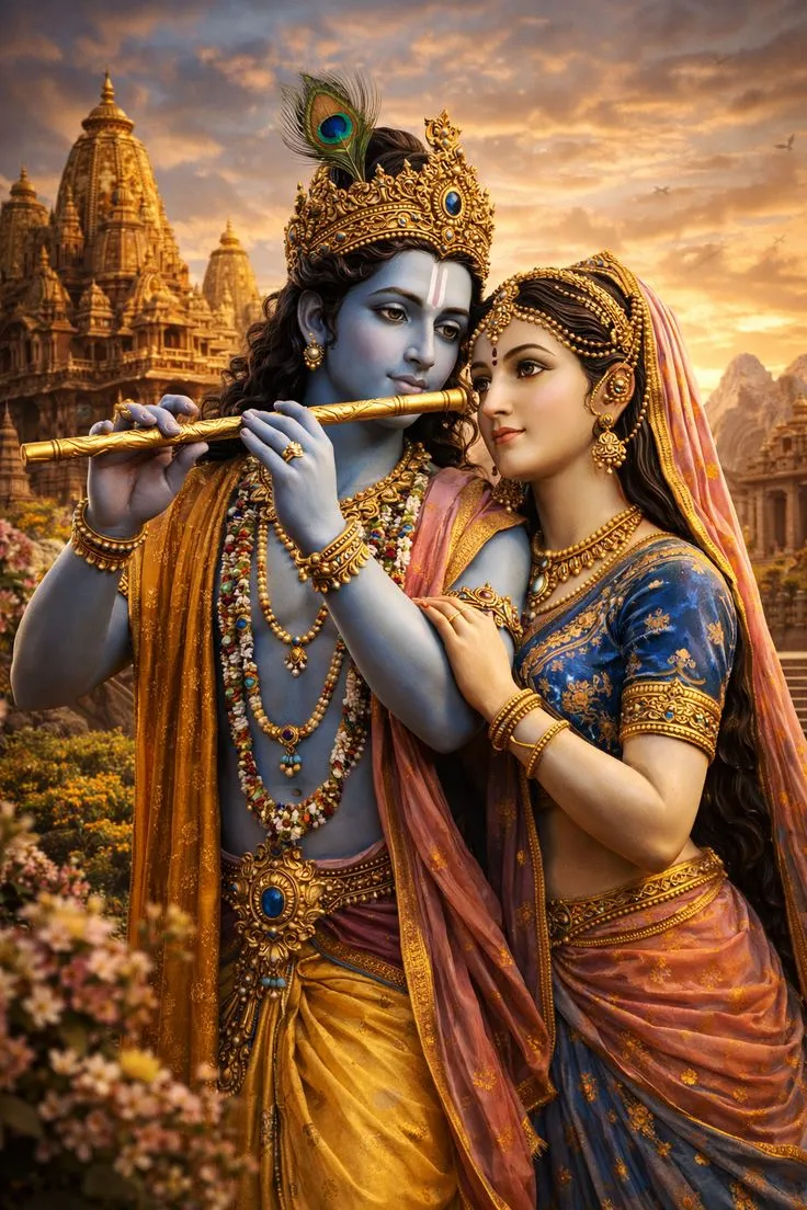 Romantic Radha Krishna Photo