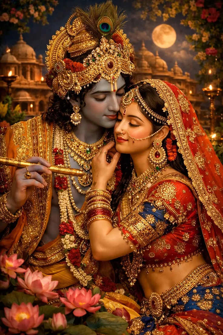 Romantic Radha Krishna Photo