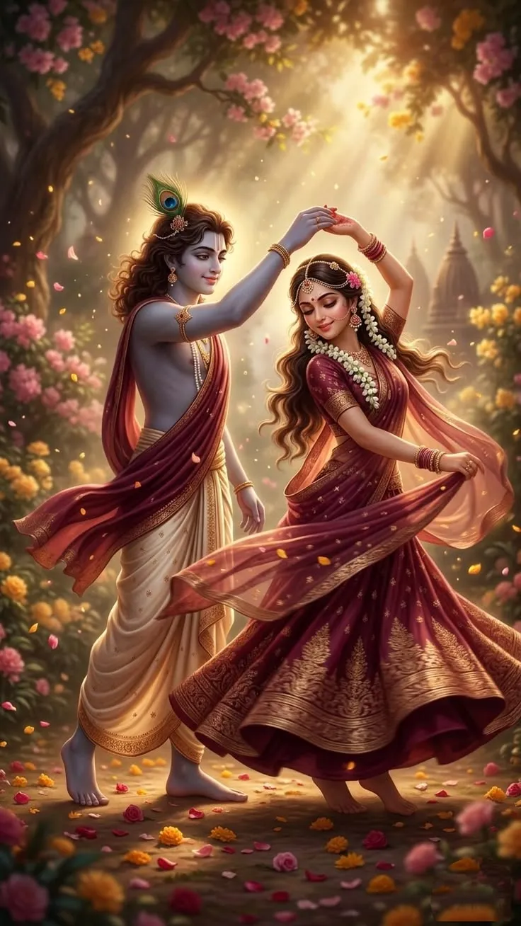 Romantic Radha Krishna Photo