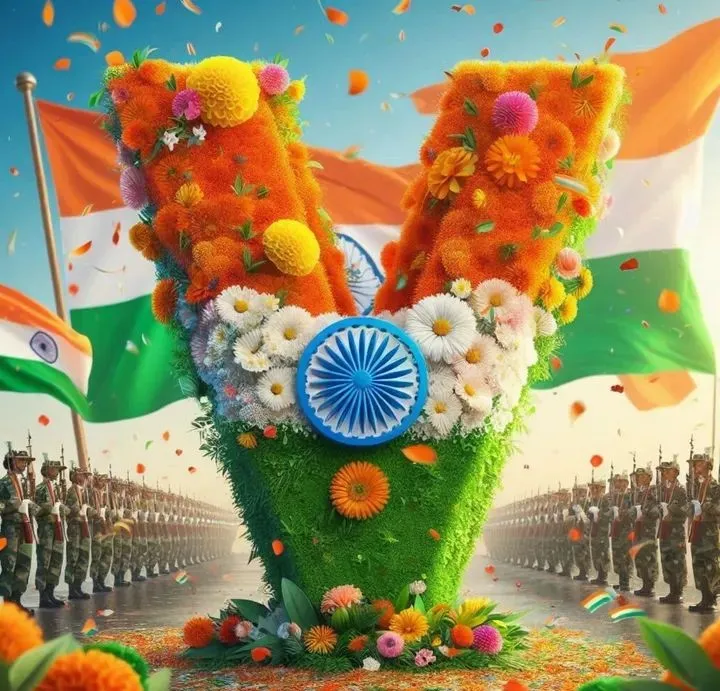 V Name Tiranga Image
